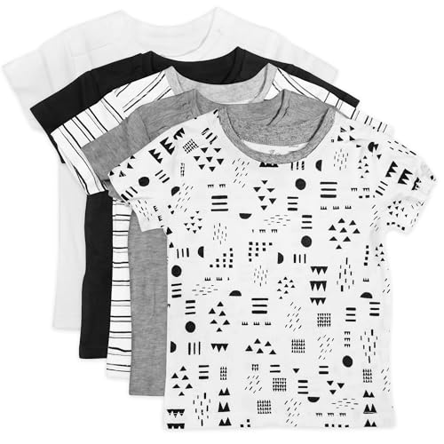Image of The Honest Company Boy's Organic Cotton Short Sleeve T-Shirt Multi-Pack Baby and Toddler Set