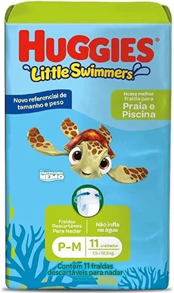 Fralda Infantil Little Swimmers Médio, 11 Unidades, Huggies