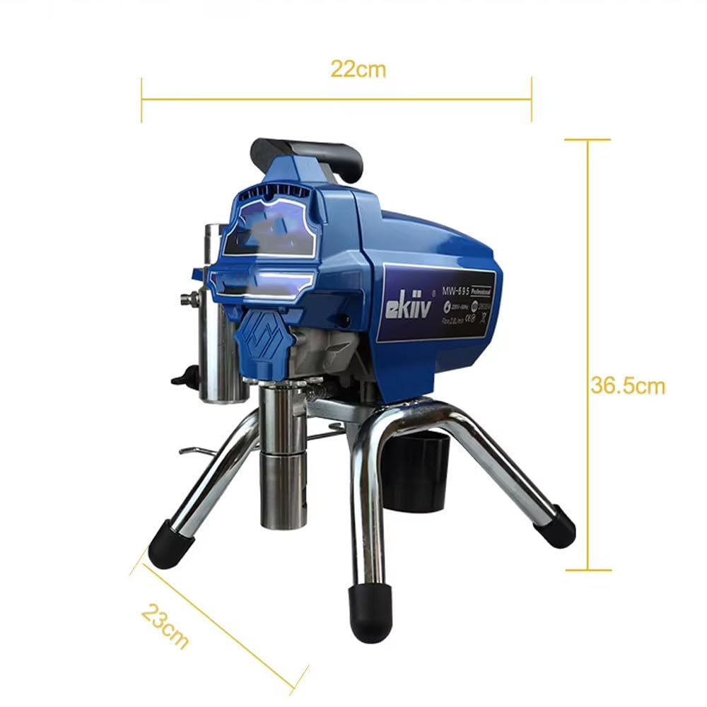 Pulverizador de Pintura airless de 1500 W, Alta presión de 20 MPa, caudal de 2,2 L/min, para Pintura de látex, Aceite, tintes y Lavado de Coches, Bomba de Acero Inoxidable, Motor de Cobre
