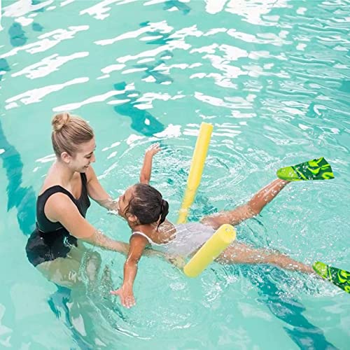 Image of Kids Swim Fins,Comfortable Silicone Flippers for Swimming and Diving,Size Suitable Beginners Kids Girls Boys Adults (Large, DreamForest)
