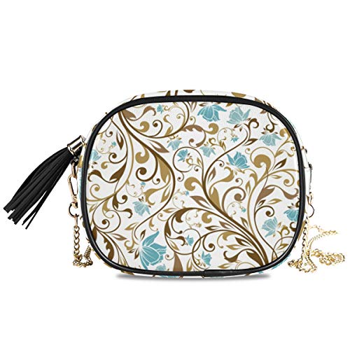 Preisvergleich Produktbild XiangHeFu Karteninhaber-Telefontasche Abstrakte Baumblatt-Blumenblumen Nahtlose Brieftasche Geldbörse Münzkassette Mädchen Große Kapazität