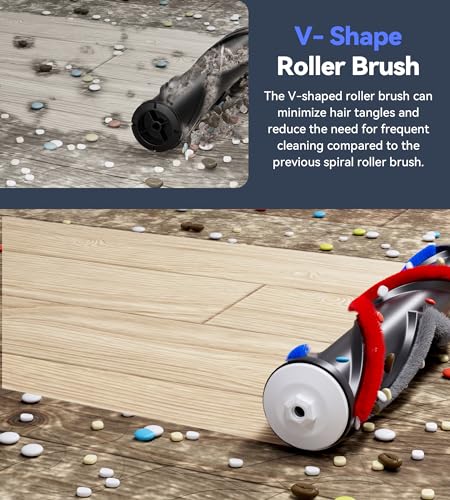 Cordless Vacuum Cleaner, 180W Stick Vacuum with 45 Mins Runtime, 2 Suction Modes, Anti-Tangle Brush Head,Vacuum Cleaner for Home