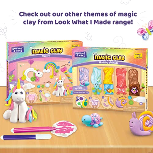 Image of Imagimake Magic Clay Space | DIY Return Gift | Craft Kit for Kids Age 5+ | Colour your own air-dry clay with Magic Clay pens; make 10 creations-Astronauts, Saturn, Alien & more; mess-free