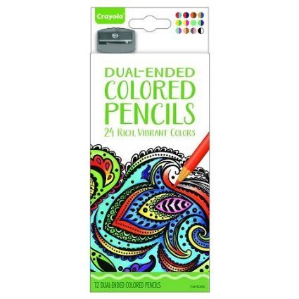 Crayola Aged Up Dual Ended Colored Pencils for Adult Coloring Books - 24 Rich, Vibrant Colors