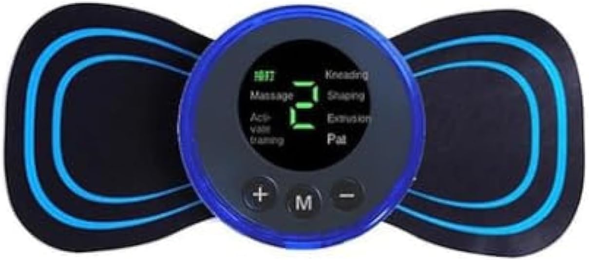 Body Massager,Wireless Portable Neck Massager with 8 Modes and 19 Strength Levels Rechargeable Pain Relief EMS Massage Machine for Shoulder,Arms,Legs,Back Pain for Men and Women