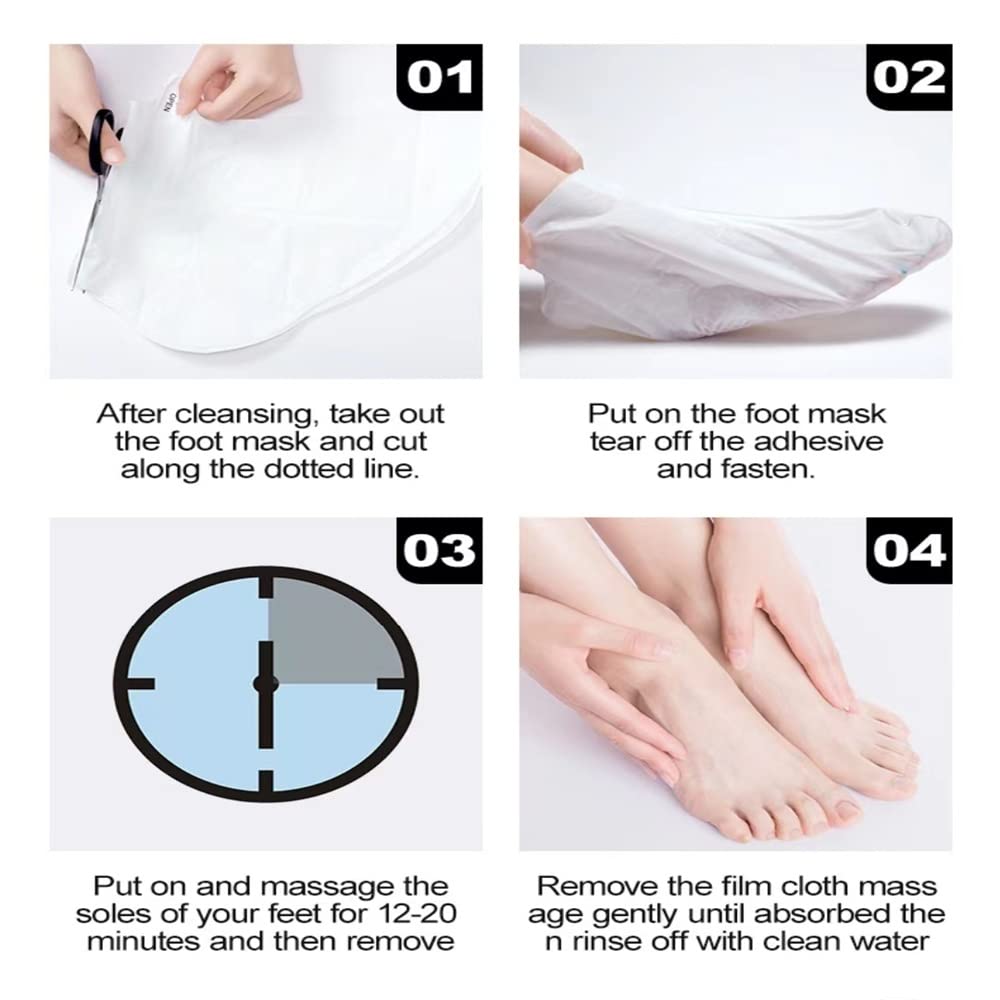 6 sztuk Spa Foot Mask Peeling Mask Kobiety Spa Peeling Mask Lawendowa Maska Do Stóp Dla Mężczyzn Kobiety Maska Złuszczająca Maska Do Stóp Maska