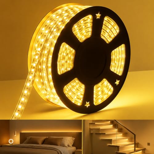 Image of XERGY 15 Meter LED Rope Light - 120 LEDs /M Waterproof Flexible Decorative Lights for Home, Garden, Balcony, Party, Wedding & Festival Decoration Warm White