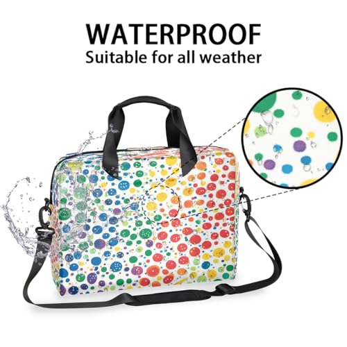 Maletín para laptop 15.6-16 pulg con diseño a puntos coloridos miniatura 3