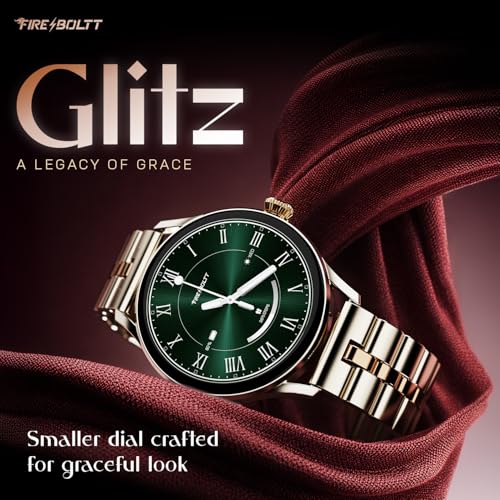 Image of Fire-Boltt Glitz Women Smart Watch with 1.19 inch AMOLED Display, Bluetooth Calling, Rotating Crown, Always On Display, 1000 Nits Brightness, IP68 Waterproof Ivory Pearl