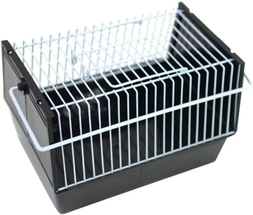 Cage de voyage pour petits oiseaux, avec 2 mangeoires, cage de transport portable pour petits animaux – Image 5