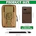 HAOWANWW 5 Pcs Waterproof Notepad Pen Set Waterproof Notebook Mini Spiral Notebook All Weather Stone Paper Notebook Brown Cover Pocket Notepad Tactical Steno Pads with Grid for Outdoor Activity Record