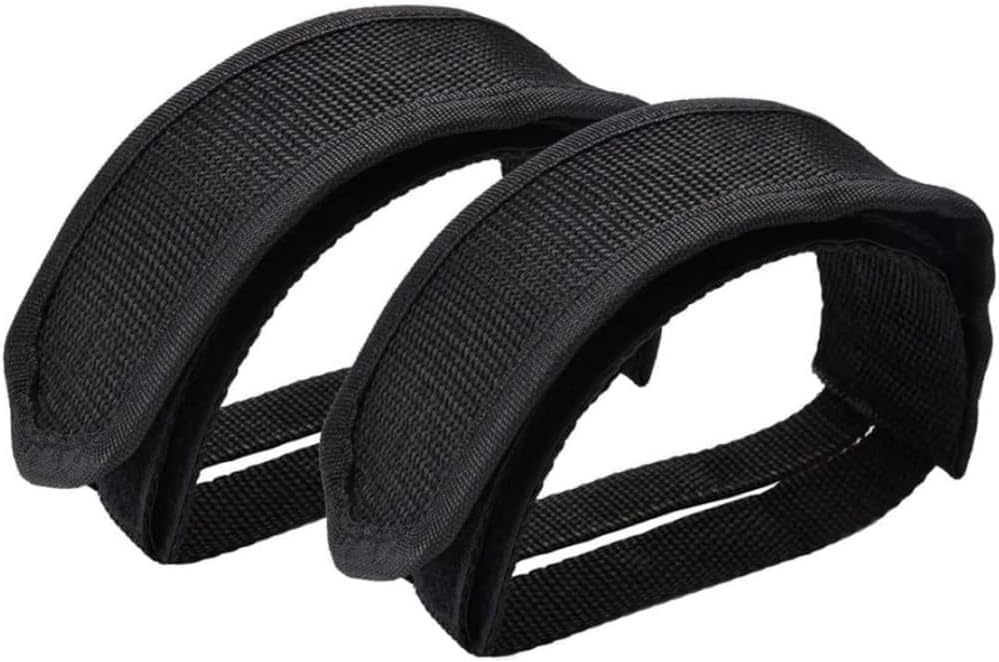 1 Pairs Bike Pedal Straps, Black Bicycle Feet Straps Cycling Adhesive Pedal Toe Clip Strap Belt，Pedal Straps, for Fixed Gear Bike， Bicycle Pedal Straps．