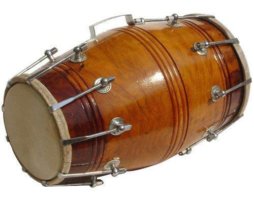 Hii Choice Musical Wood Dholak Indian Folk Musical Instrument Drum Nuts N Bolt
