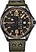 Produktbild Stuhrling Original Herren Analog Sport Aviator Uhr, Quick-Set Day-Date, Lässiges Lederband (Green)