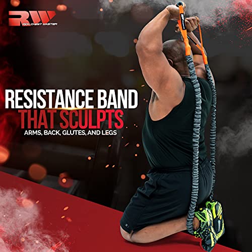 Ron Williams Fitness Resistance Band With Handles - Home Gym Resistance Training For Men And Women - Strength Building Exercise Bands (Extra Heavy, 60Lbs) #TOP3