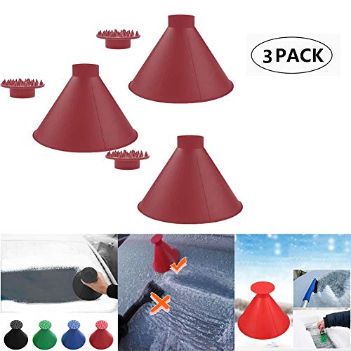 Ciao Life Ice Scraper Magic Funnel Round Windshield Ice Scrapers, Magic Car Cone-Shaped Snow Removal Tool