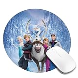 アナと雪の女王 丸形 ゲーミングマウスパッド かわいい マウスパッド ゲーミングマウスパッド 防水 滑り止め 水洗い 耐久性 おしゃれ マウス用パッド ズ オフィス、自宅兼用