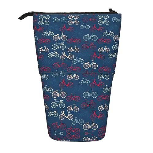 Trousse à crayons télescopique avec support pour stylos et papeterie, pour l'école, le bureau, vue sur l'océan, Vélos, Taille unique