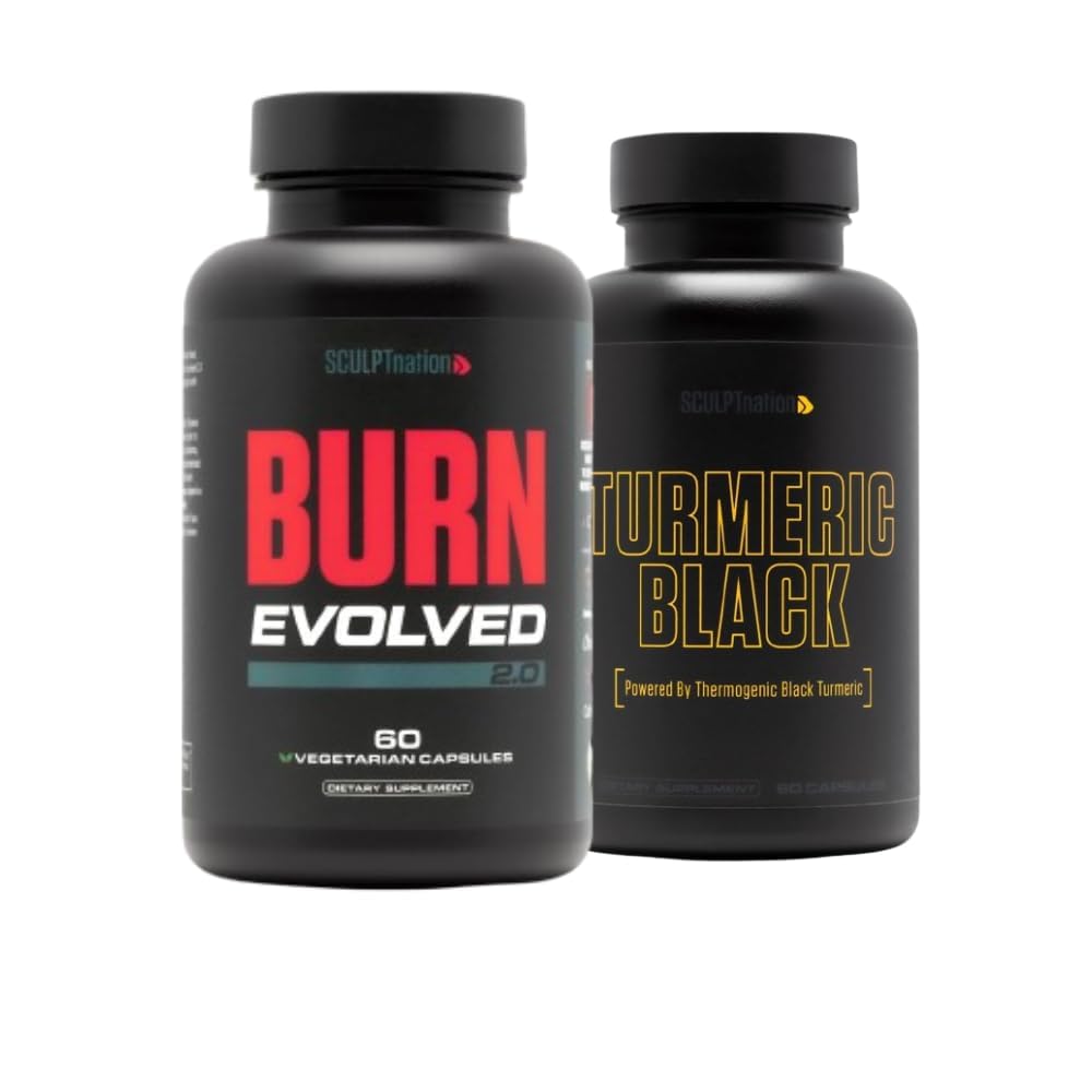 by V Shred Burn Evolved 2.0 and Turmeric Black Bundle