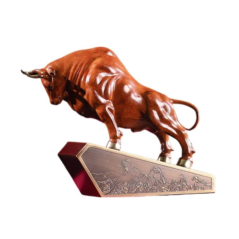CHICKEN Bronze Living Room Ornaments Creative Copper Cow Ornaments Home Living Room Porch Desktop Decoration Office Handmade Statue Crafts Ornaments to Attract Wealth