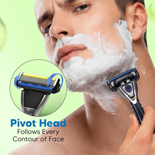 Image of LetsShave Pro 6 Maxxx - World's 1st 6 Blade Razor Refills for Men | Pack of 12 Cartridges | Precision Back Blade | Open-Flow Anti-Clog | Micro-Span Curved Blades | Common Docking Fits Pro 4 /5 /6 /7