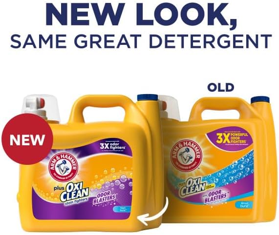 Miniatura 13 de Arm & Hammer Plus OxiClean Odor Blasters Fresh Burst, detergente líquido para ropa de 160 cargas, 208 onzas líquidas