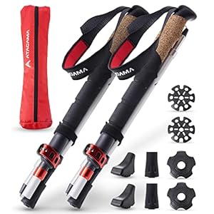 ATACAMA Nordic Walking Stöcke Damen und Herren Wanderstöcke Faltbar & Wanderstöcke Teleskop aus Carbon – Walking Stöcke…