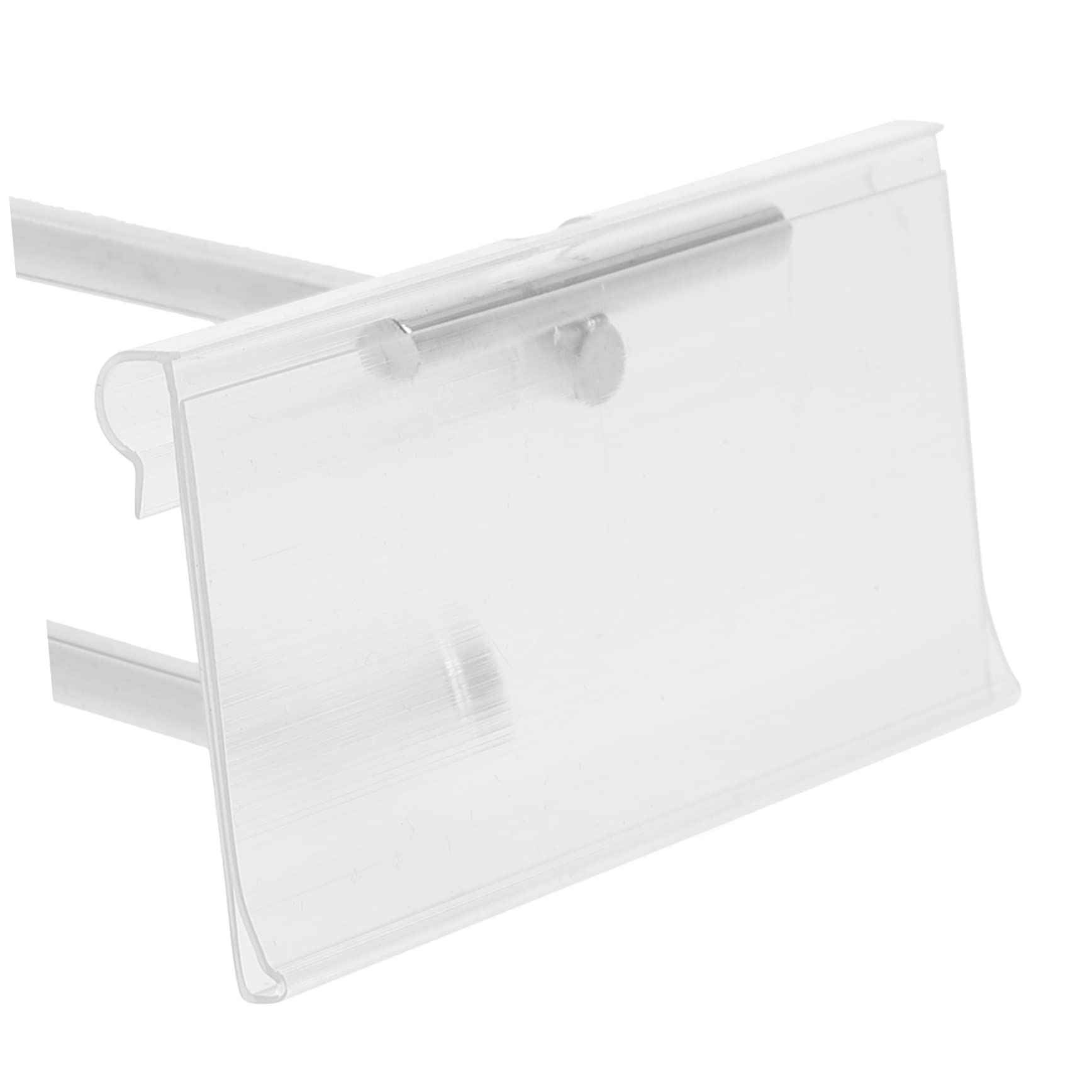 Ganci per Pannelli Forati in Acciaio, 10 Pezzi, con Cartellino Prezzo, Asta Portante 6mm, per Espositori e Fiere Mobili