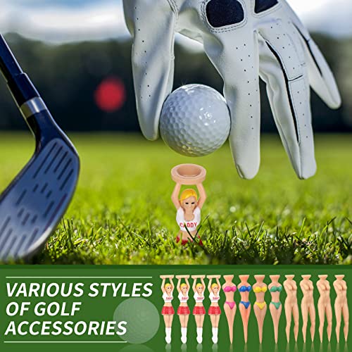 Zomiboo 12 Pieces Funny Golf Tees Bikini Tees Ladies Tees Colorful Plastic Golf Tees Funny Accessories for Men Women Training Birthday Presents - Image 2