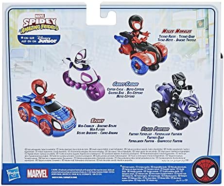 Hasbro Marvel Spidey and His Amazing Friends Black Panther Action Figure And Panther Patroller Vehicle, For Kids Ages 3 And Up, Multicolor, F19435X2