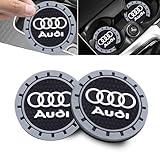 Car Cup Coaster for Audi A1 A3 RS3 A4 A5 A6 A7 RS7 A8 Q3 Q5 Q7 R8 Recessed Silicone Cup Holder Coaster Interior Accessories 2.75in 2Pieces Gray