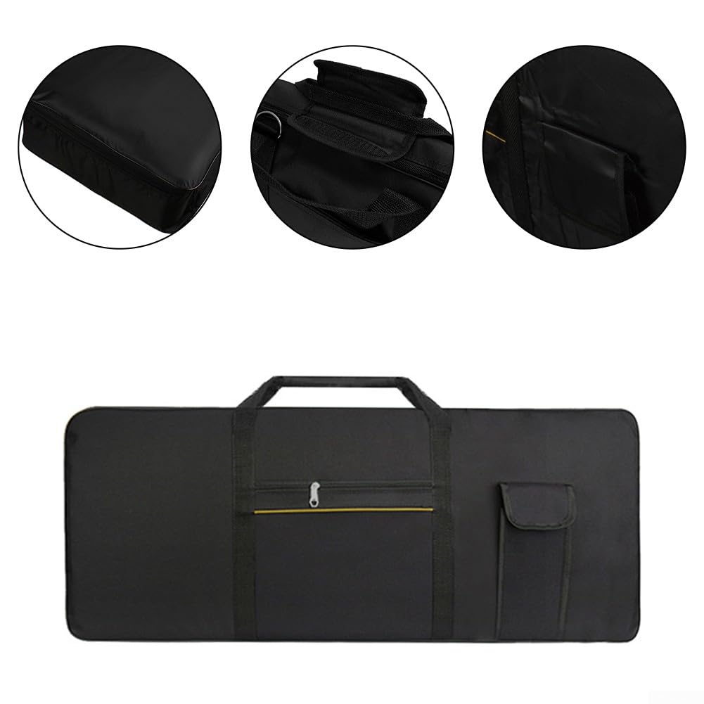 Custodia tastiera 61 tasti, tessuto Oxford 420D, borsa per pianoforte professionale a doppia tasca, borsa impermeabile organo elettronico portatile, Custodia imbottita, Copertura Tastiera Pianoforte