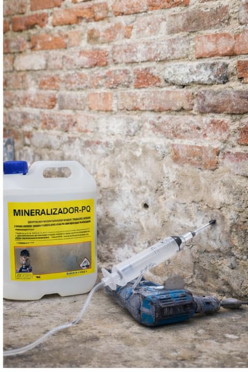Mineralizador PQ. Producto para inyección en paredes evitando humedad capilar. Envase 5 litros.