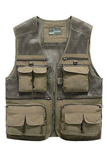 Image of Hbufnha Outdoor Fishing Hunting Vest Multi Pockets Work Cargo Jacket