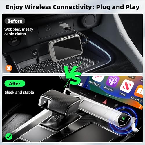 Image of 2026 Wireless CarPlay Adapter for Apple iPhone, Small Size Plug and Play, Mini USB Design for Cars with Built-in Wired Apple CarPlay, Fast and Stable Connection Car Play Wireless Adapter