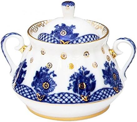 Lomonosov Porcelain Sugar Bowl Basket 10 ounces/300 milliliters