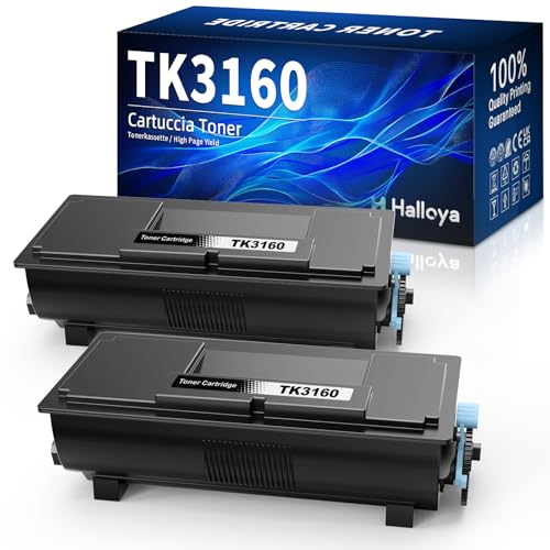 Toner TK3160 noir haute autonomie 12500 pages lot de 2 pour Kyocera ECOSYS P3060dn