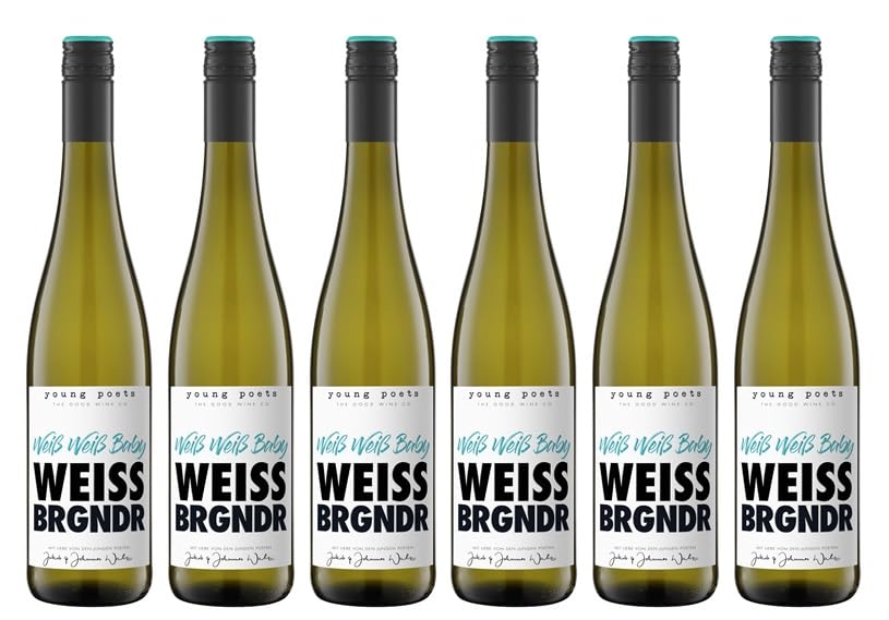 6x 0,75l - 2024er - Young Poets - Weiß Weiß Baby - Weißburgunder - Qualitätswein Baden - Deutschland - Weißwein trocken