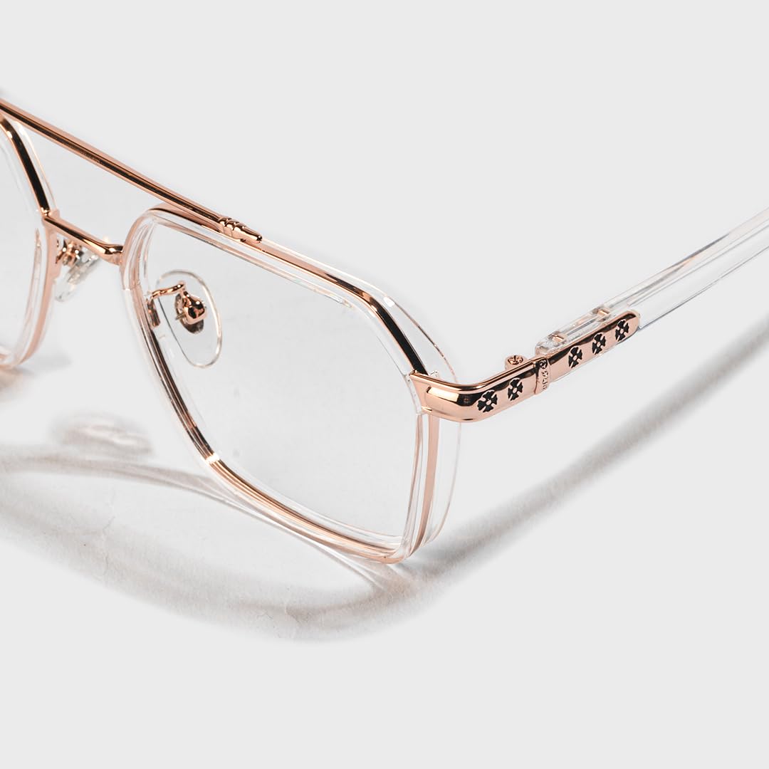 SAM AND MARSHALL BISHOP Eyeglasses I Computer Glasses I Light Weight Frames I Square Shape I Sheet Metal Frames I Prescription Friendly I Men & Women - Image 3 thumbnail