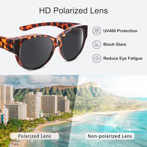 Br’Guras Oversized Polarized Fit over Sunglasses Over Glasses for Men and Women3