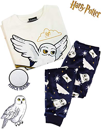 Harry Potter Pajamas Girls Hedwig Long Sleeve T-Shirt & Fleece Trousers PJ Set3