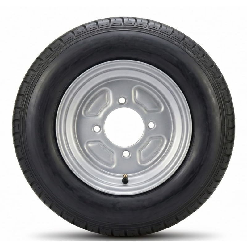 Lot de 2 Roues complète 450x10 | 4 trous, entraxe 115 mm - Pour Remorque
