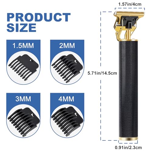 Image of Hair Clippers Men, Rechargeable Beard Trimmer with 4 Limit Combs, Grooming Kit for Barbers Haircut, USB Type-C Charging, Professional Shaver Gifts