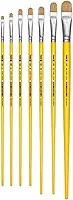 Kit 7 Pinceis Tigre 151 Chato Lixado Para Pintura De Tecido