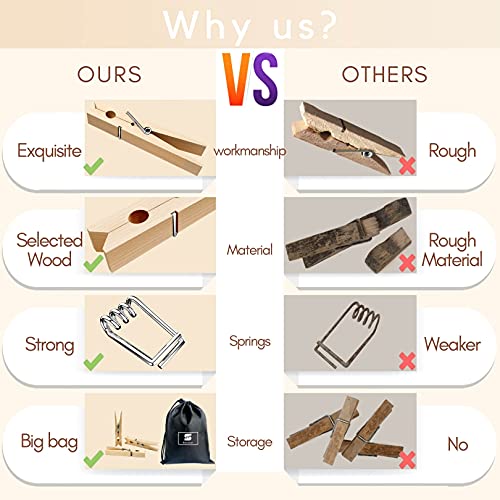 Wooden-Clothes-Pins-Heavy-Duty-Outdoor-Clothespins-for-Hanging-Clothes-Wood-Clips-Large-Close-Pins-Clothing-Pegs-for-Crafts-Clothesline-Laundry-29-Inch-50-PCS