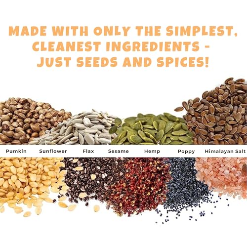 Ella'S Flats Ella’S Flats® All Seed Savory Crisp One Of Each Sesame, Everything And Spicy – Gluten Free, Sugar Free, High Fiber Chip, Low Carb Snack, Keto Cracker thumb #3