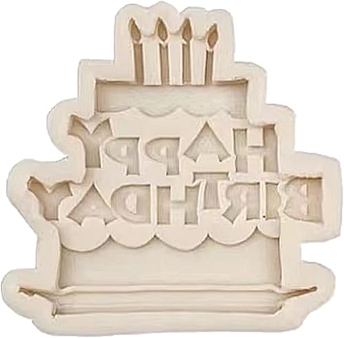 Feliz cumpleaños letras inglesas pastel de fondant molde de silicona pastelería chocolate caramelo helado molde herramienta para hornear moldes de