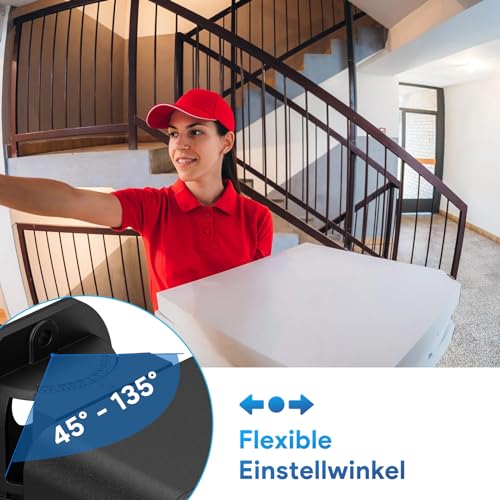 Regenfest Video Türklingel Halterung 45-135° Kompatibel mit Video Doorbell Wired/Pro-Pro2/4/3 Plus/3/2/1/Akku) Türklingel Winkelhalter Einstellbare Doorbell Montagehalterung Zubehör