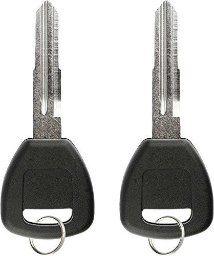 2x KeylessOption Car Key Replacement for 1996 1997 1998 1999 2000 2001 2002 2003 2004 2005 2006 Acura CL MDX RSX TL Honda Accord Civic Insight Odyssey Prelude, HD106 T5 Clone Chip, Locksmith Required