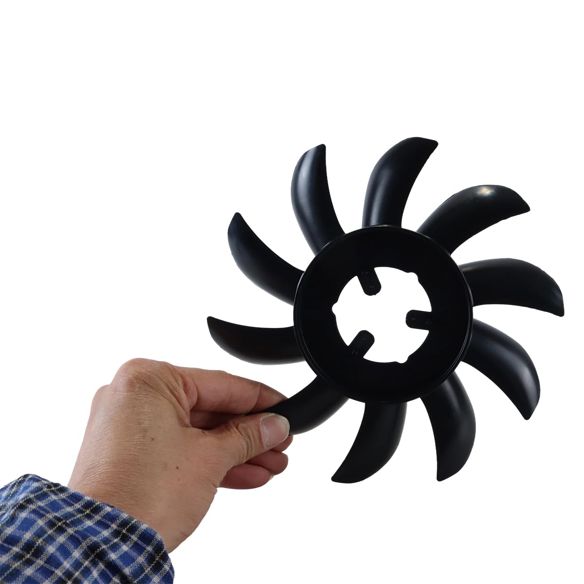 Ludom Paquete de 2 55217 53994 10 Ventiladores compatibles con Cub Cadet para Hydro Gear Bomba hidráulica para cortacésped de giro cero Ventilador de enfriamiento de 7 pulgadas